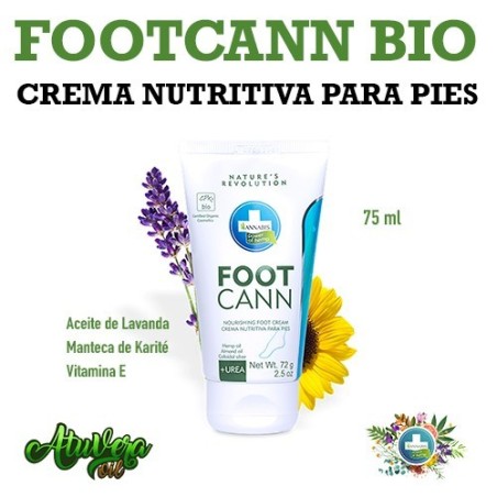 Footcann - Crema Nutritiva para pies con Cáñamo