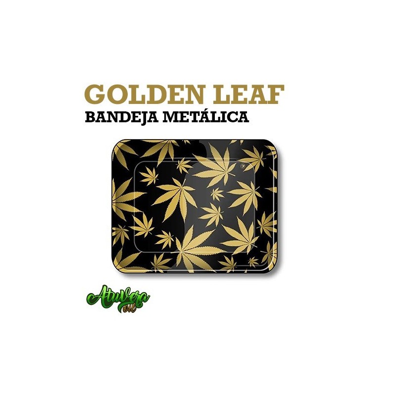 Bandeja grande metálica - Gold Leaves Bandeja grande metálica - Gold Leaves