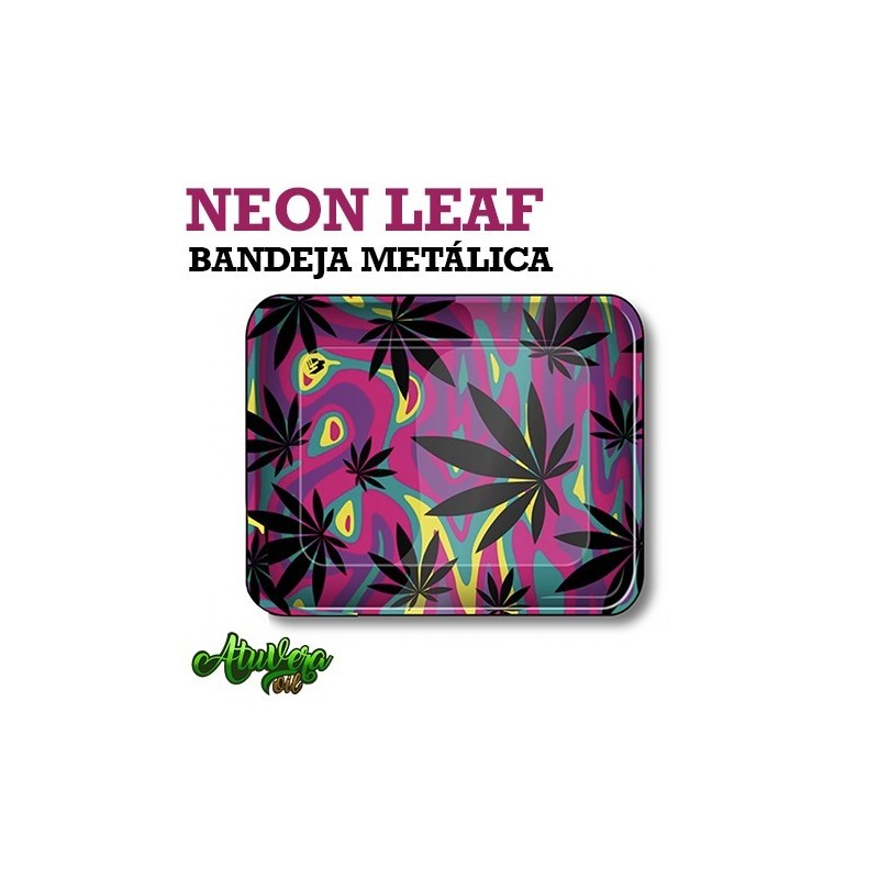 Bandeja metálica grande - Neon weed Bandeja metálica grande - Neon weed