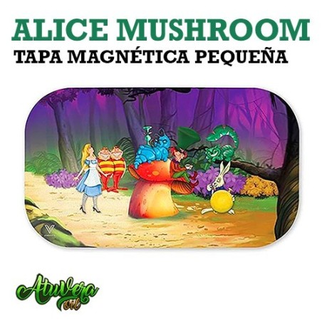 Tapa magnética para bandeja pequeña "Alice Mushroom" - (18cm x 14cm x 1mm)