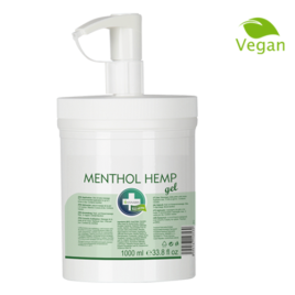Menthol Hemp - Gel efecto frío para masajes de músculos y articulaciones - 1000 ml.