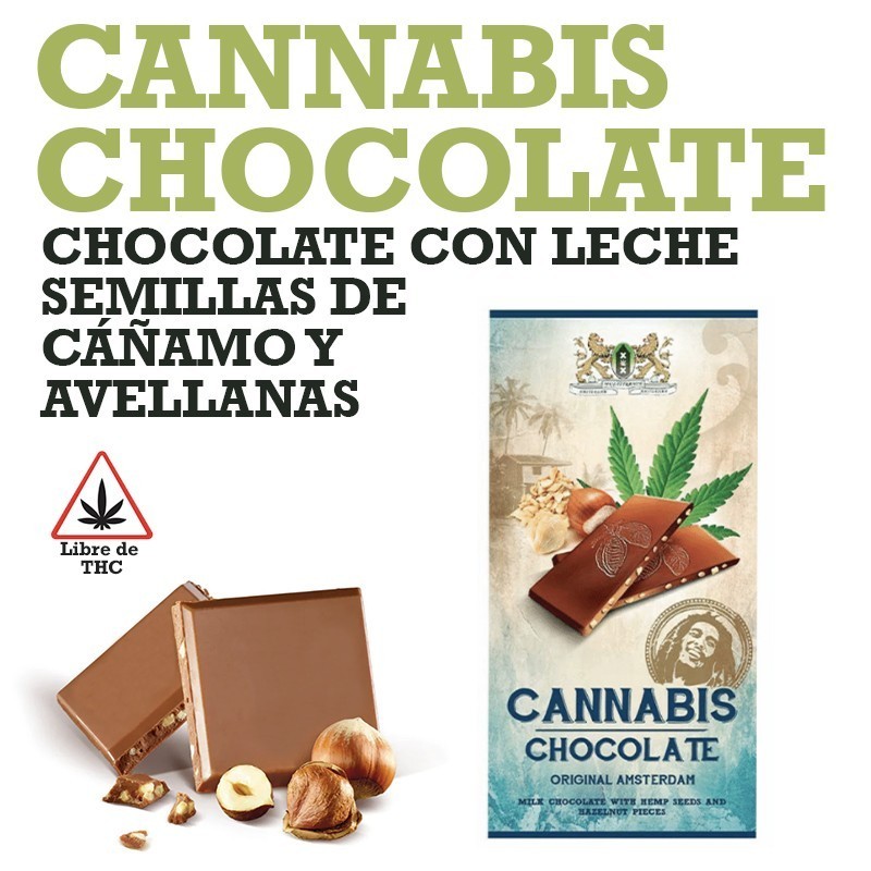 Chocolate con Leche de Cáñamo Bob Marley 80gr Chocolate con Leche de Cáñamo Bob Marley 80gr