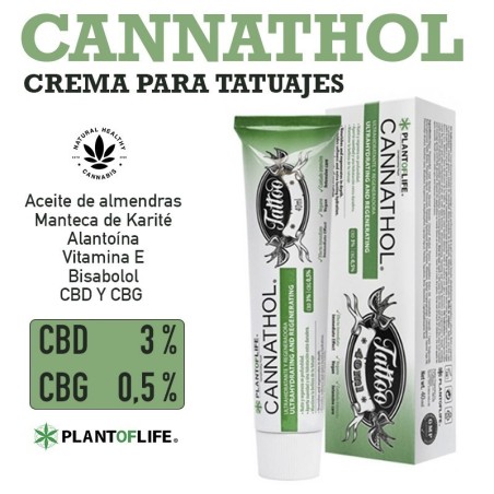 Cannathol Crema para Tatuajes CBD y CBG