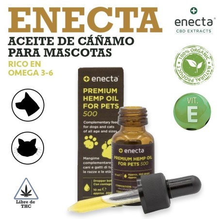 Enecta - Aceite Premium  para mascotas 5% CBD (10 ml)