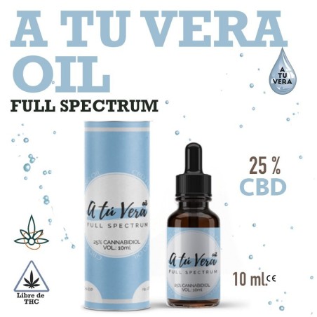 Aceite CBD Full Spectrum A Tu Vera Oil 25% Cannabidiol 10ml