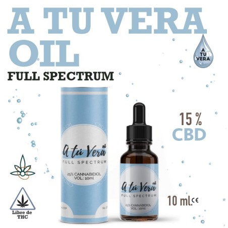 Aceite CBD Full Spectrum A Tu Vera Oil 15% Cannabidiol 10ml