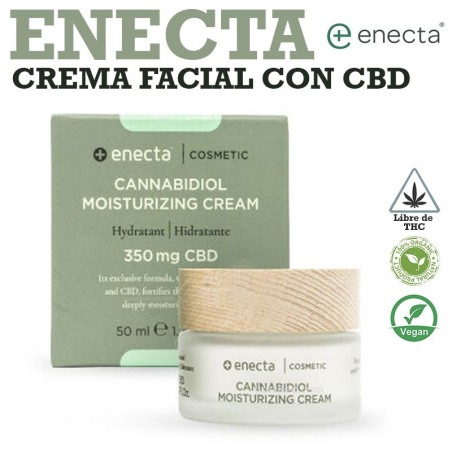 Crema facial hidratante Enecta con CBD