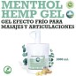 Menthol Hemp - Gel efecto frío para masajes de músculos y articulaciones - 1000 ml.