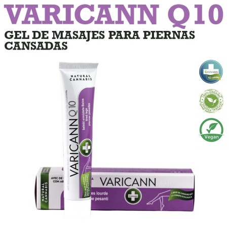 Varicann Q10 - Gel de masajes, para piernas cansadas - 75 ml.