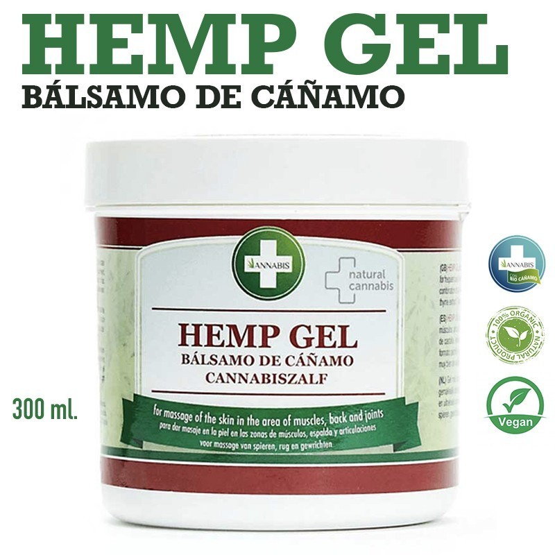Hemp Gel - Bálsamo de cáñamo para masajes, sensación calmante y relajante - 300 ml. Hemp Gel - Bálsamo de cáñamo para masajes, sensación calmante y relajante - 300 ml.