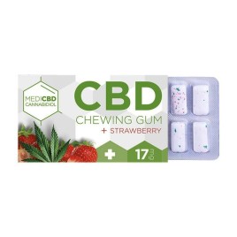 Chicles de fresa - 17 mg. CBD