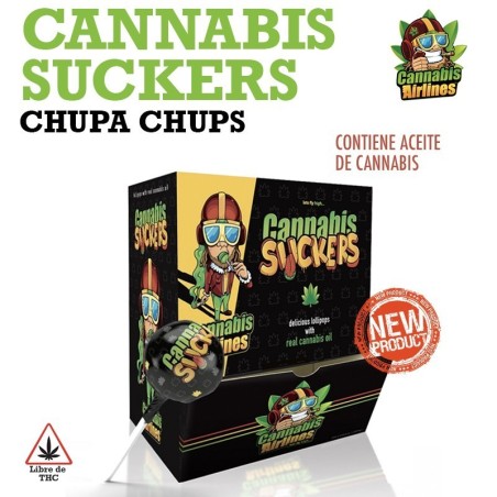 Chupa Chups de 12 g. Cannabis Suckers de Cannabis Airlines