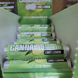 Caramelos de cannabis mentolados sabor lima limón