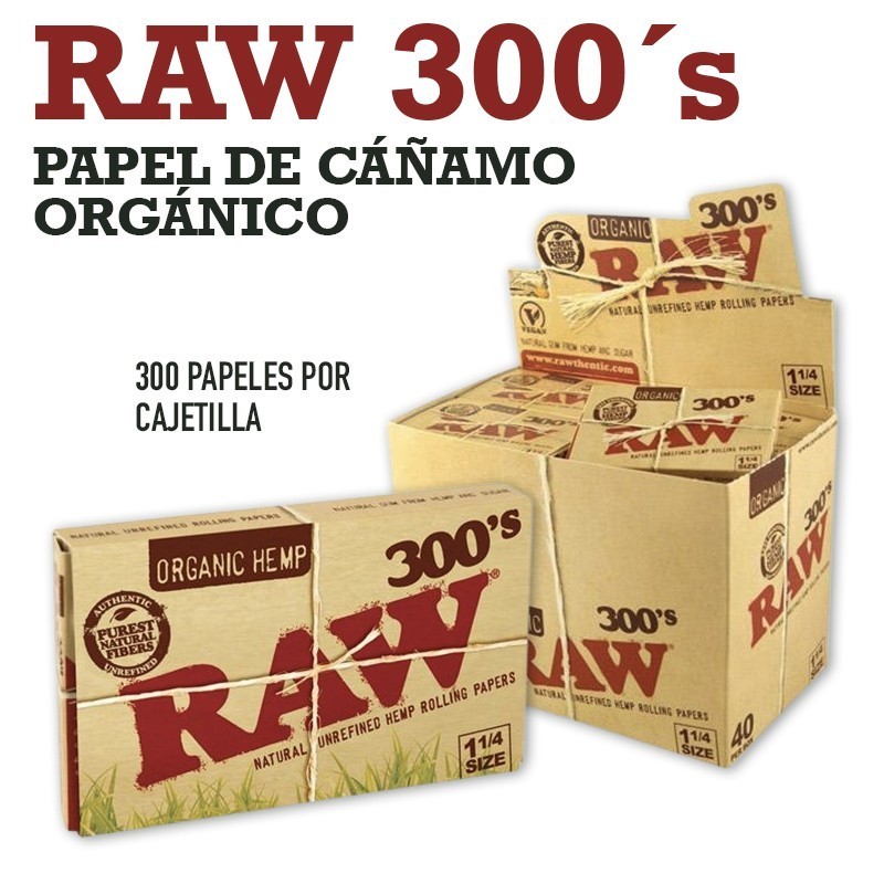 Papel RAW Organic Hemp - 300 papeles por cajetilla Papel RAW Organic Hemp - 300 papeles por cajetilla